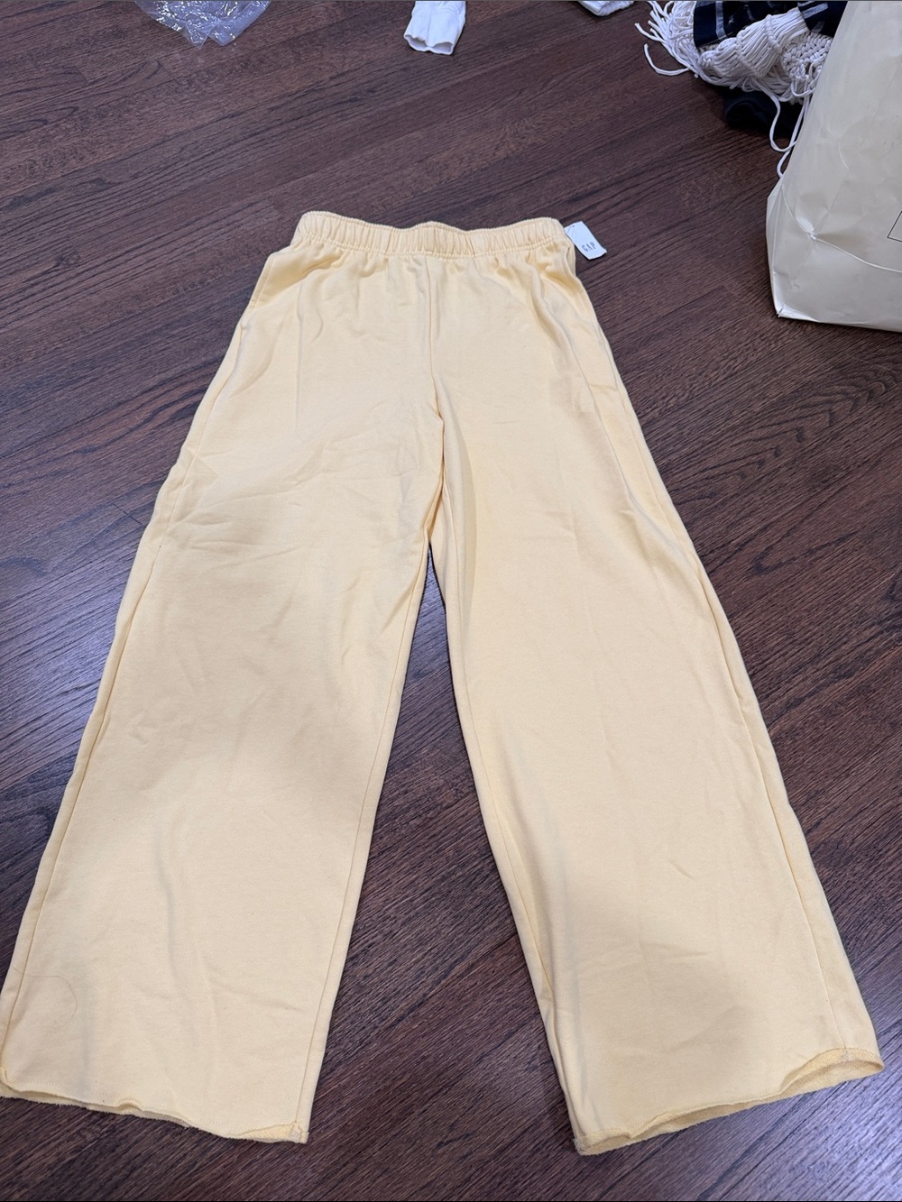 BNWT GAp Wide-Leg Yellow Lounge Pants